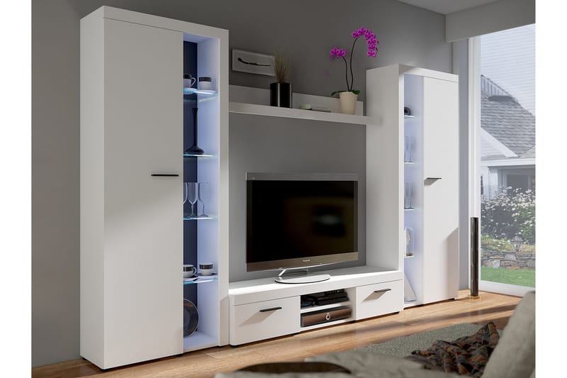 Eirwen TV-møbelsett - Hvit - Møbler - Mediamøbel & tv møbel - TV-møbelsett