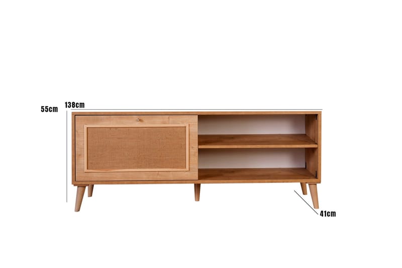 Elili TV-benk 138 cm - Eik - Møbler - Mediamøbel & tv møbel - TV-benk & mediabenk