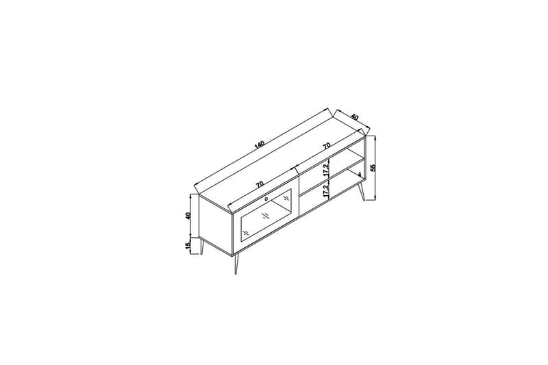 Elili TV-benk 138 cm - Eik - Møbler - Mediamøbel & tv møbel - TV-benk & mediabenk
