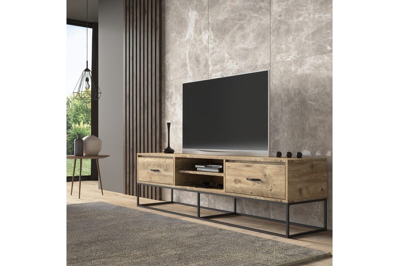 Elspet TV-benk 140 cm - Brun - Møbler - Mediamøbel & tv møbel - TV-benk & mediabenk