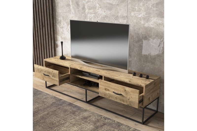 Elspet TV-benk 140 cm - Brun - Møbler - Mediamøbel & tv møbel - TV-benk & mediabenk