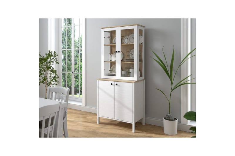 Elvan Bokhylle 83 cm - Natur/Hvit - Oppbevaring - Hyller - Bokhylle