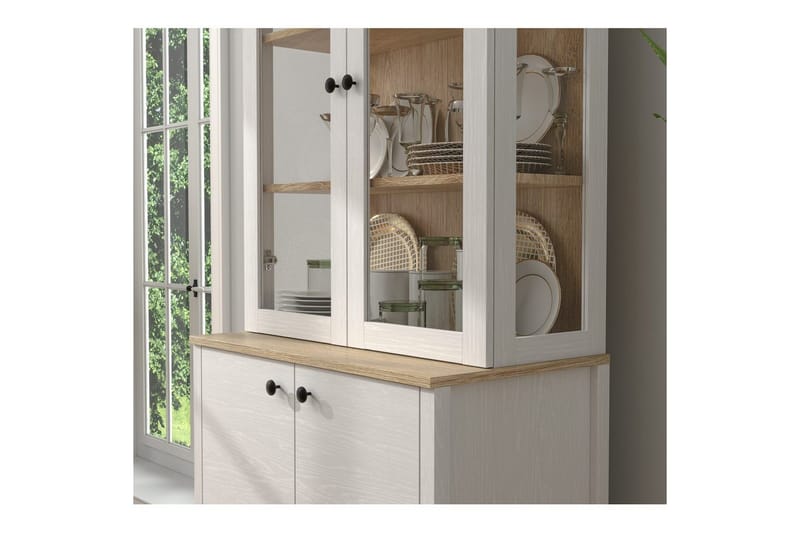 Elvan Bokhylle 83 cm - Natur/Hvit - Oppbevaring - Hyller - Bokhylle