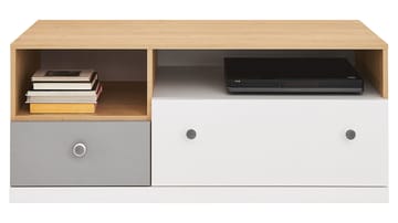 Elvaren gulvstående TV-benk 120 cm med oppbevaring i malt tre - Hvit - Møbler - Mediamøbel & tv møbel - TV-benk & mediabenk