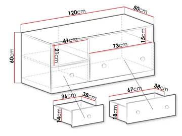 Elvaren TV-benk 120 cm - Møbler - Mediamøbel & tv møbel - TV-benk & mediabenk