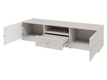 Fayric Gulvstående TV-benk 180 cm med Oppbevaring i Malt Tre - Beige - Møbler - Mediamøbel & tv møbel - TV-benk & mediabenk