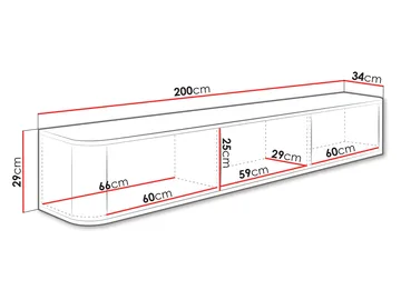 Fjora TV-benk 200 cm - beige - Møbler - Mediamøbel & tv møbel - TV-benk & mediabenk