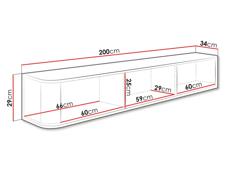 Fjora TV-benk 200 cm - beige - Møbler - Mediamøbel & tv møbel - TV-benk & mediabenk