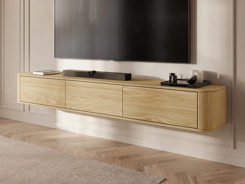 Fjora TV-benk 200 cm - Lysebrun - Møbler - Mediamøbel & tv møbel - TV-benk & mediabenk