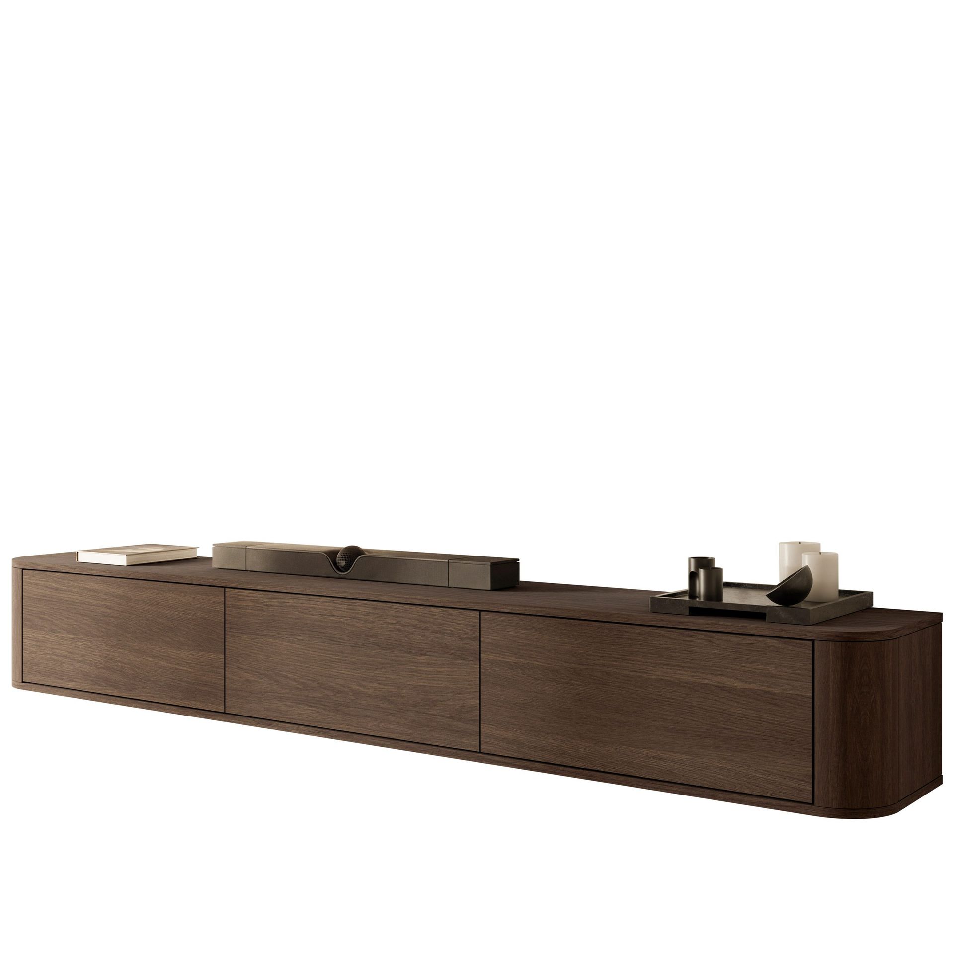 Fjora TV-benk 200 cm - Mørkebrun