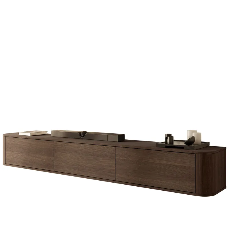 Fjora TV-benk 200 cm, Mørkebrun
