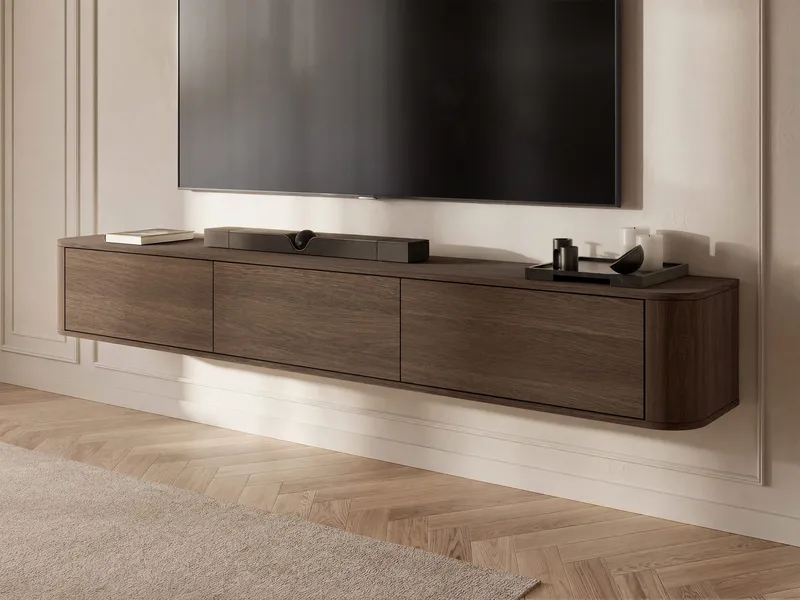 Fjora TV-benk 200 cm - Mørkebrun - Møbler - Mediamøbel & tv møbel - TV-benk & mediabenk