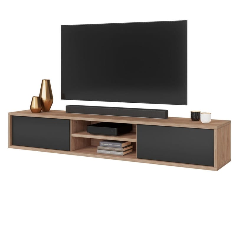 Flytende TV-stativ Frida 2 klaffer opp - Antrasitt - Møbler - Mediamøbel & tv møbel - TV-benk & mediabenk