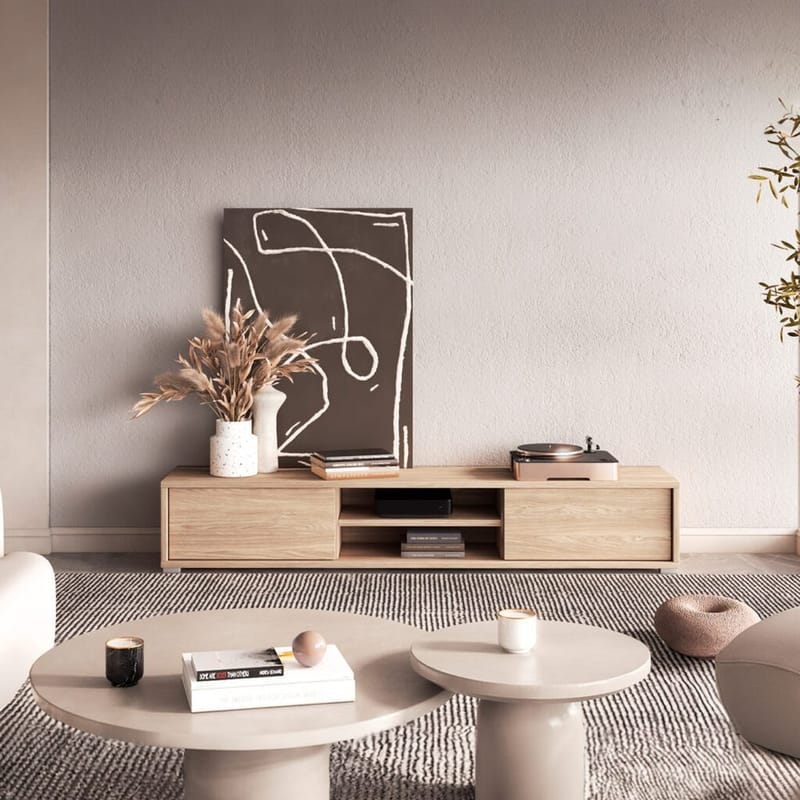 Flytende TV-stativ Frida 2 klaffer opp - Oljet Eik - Møbler - Mediamøbel & tv møbel - TV-benk & mediabenk