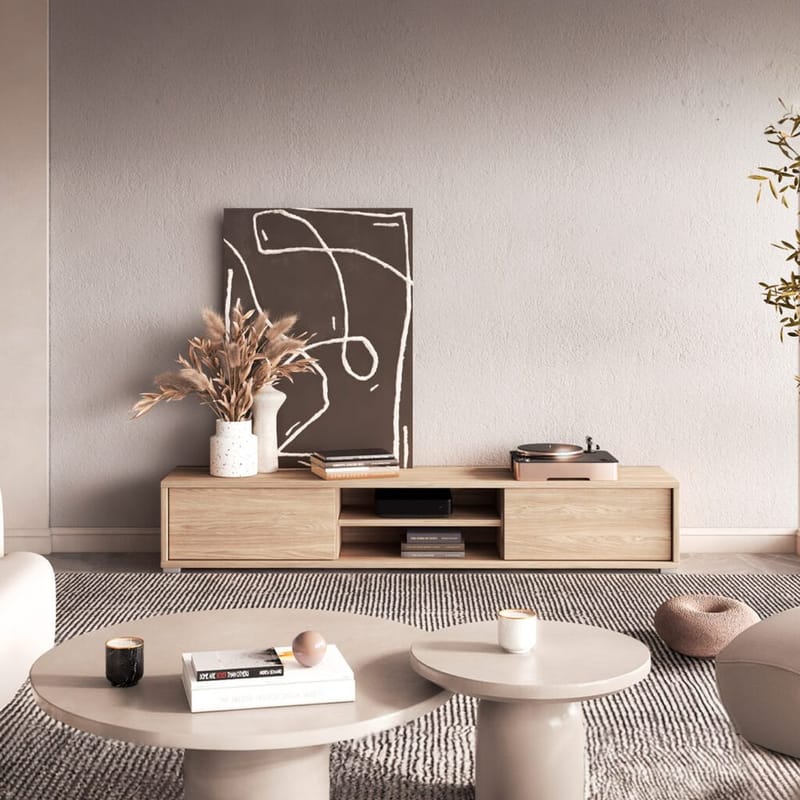 Flytende TV-stativ Frida 2 klaffer opp - Oljet Eik - Møbler - Mediamøbel & tv møbel - TV-benk & mediabenk