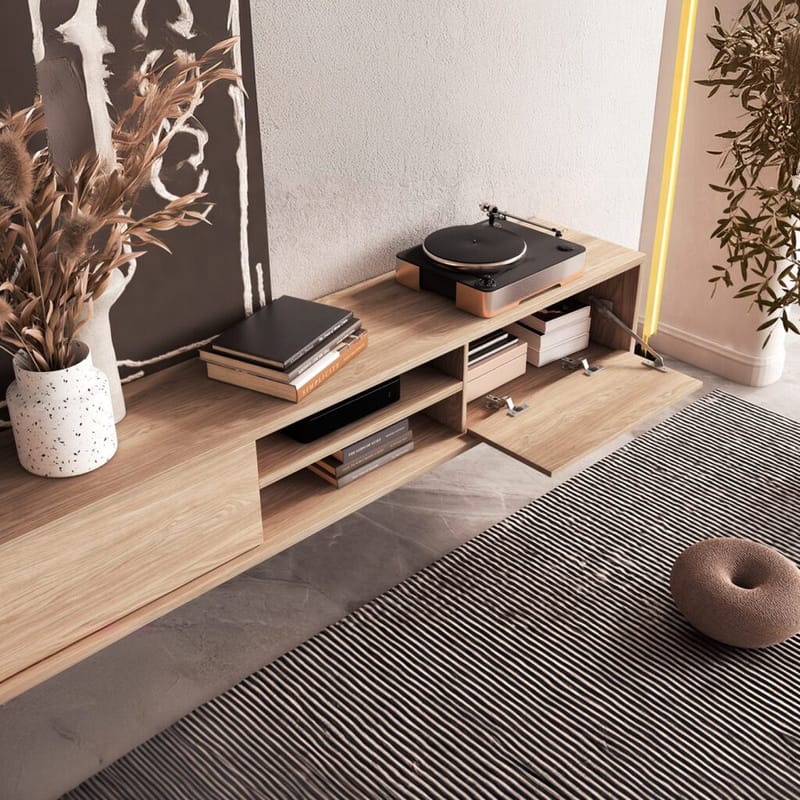 Flytende TV-stativ Frida 2 klaffer opp - Oljet Eik - Møbler - Mediamøbel & tv møbel - TV-benk & mediabenk