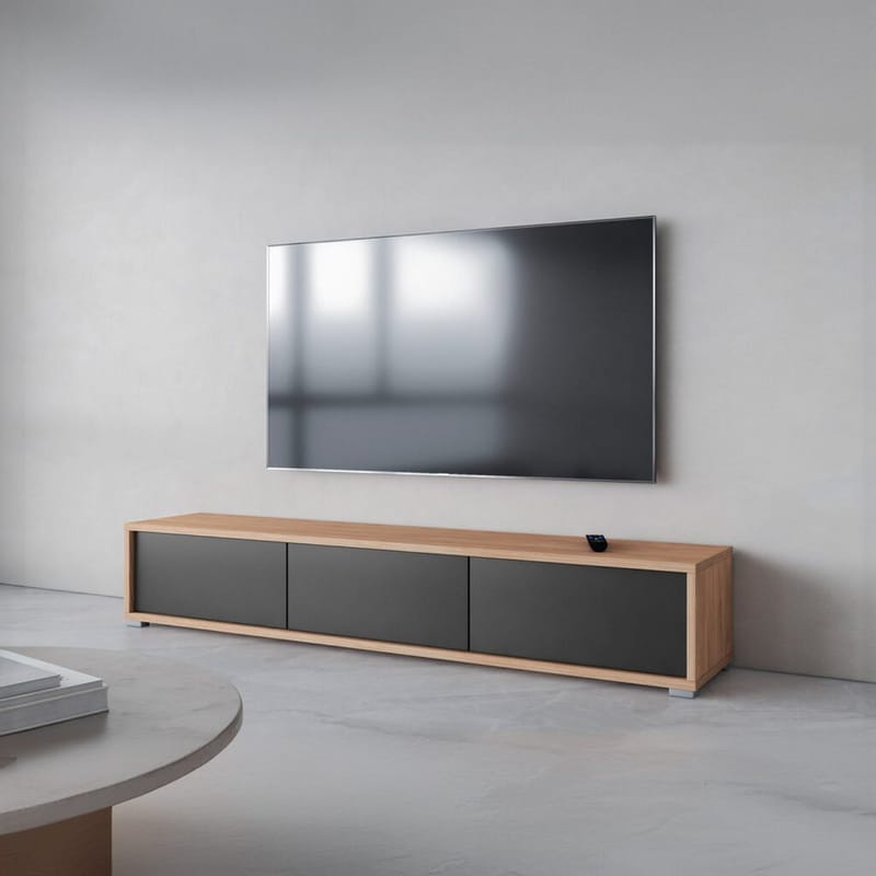 Flytende TV-stativ Frida 3 klaffer opp - Antrasitt - Møbler - Mediamøbel & tv møbel - TV-benk & mediabenk