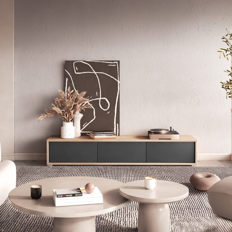 Flytende TV-stativ Frida 3 klaffer opp - Antrasitt - Møbler - Mediamøbel & tv møbel - TV-benk & mediabenk