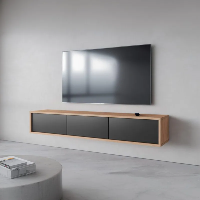 Flytende TV-stativ Frida 3 klaffer opp - Antrasitt - Møbler - Mediamøbel & tv møbel - TV-benk & mediabenk