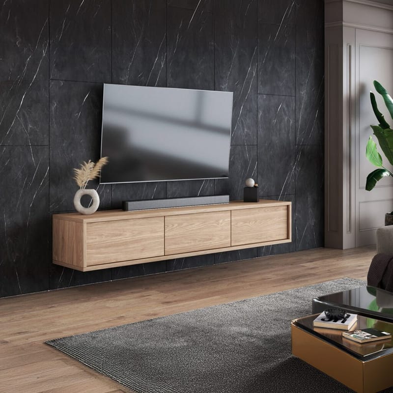 Flytende TV-stativ Frida 3 klaffer opp - Oljet Eik - Møbler - Mediamøbel & tv møbel - TV-benk & mediabenk