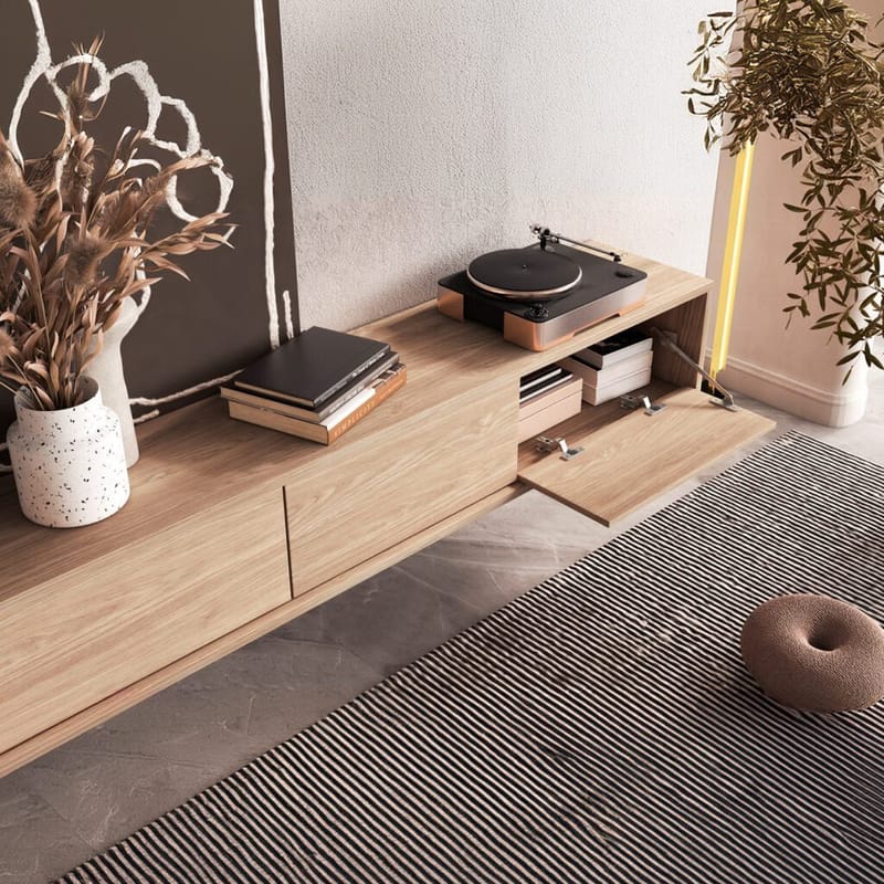 Flytende TV-stativ Frida 3 klaffer opp - Oljet Eik - Møbler - Mediamøbel & tv møbel - TV-benk & mediabenk