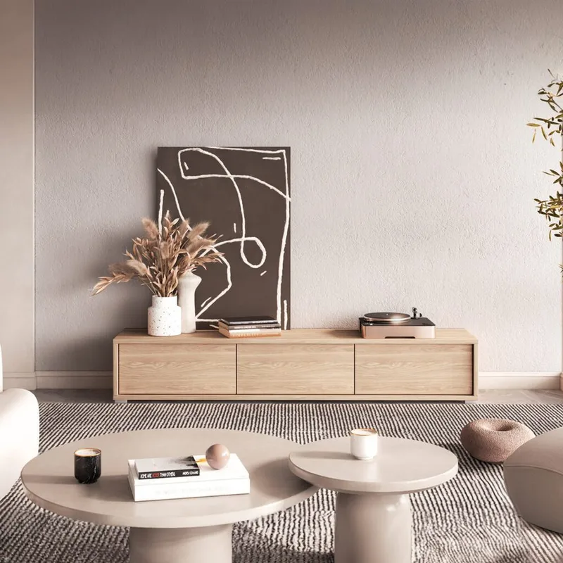 Flytende TV-stativ Frida 3 klaffer opp - Oljet Eik - Møbler - Mediamøbel & tv møbel - TV-benk & mediabenk