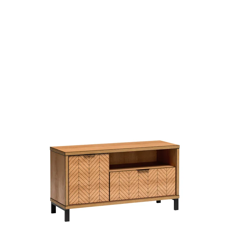 Fonti Frittstående TV-benk 118 cm med Oppbevaring, Brun