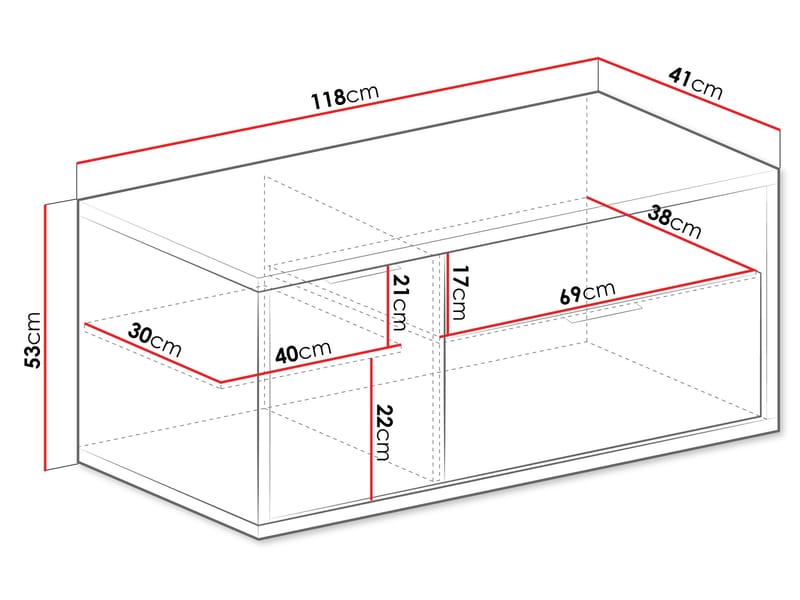 Fonti TV-benk 118 cm i Tre - Brun - Møbler - Mediamøbel & tv møbel - TV-benk & mediabenk