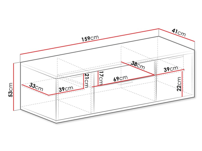 Fonti TV-benk 159 cm i Tre - Brun - Møbler - Mediamøbel & tv møbel - TV-benk & mediabenk