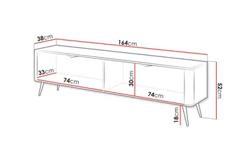 Forba TV-benk 164 cm - Svart - Møbler - Mediamøbel & tv møbel - TV-benk & mediabenk