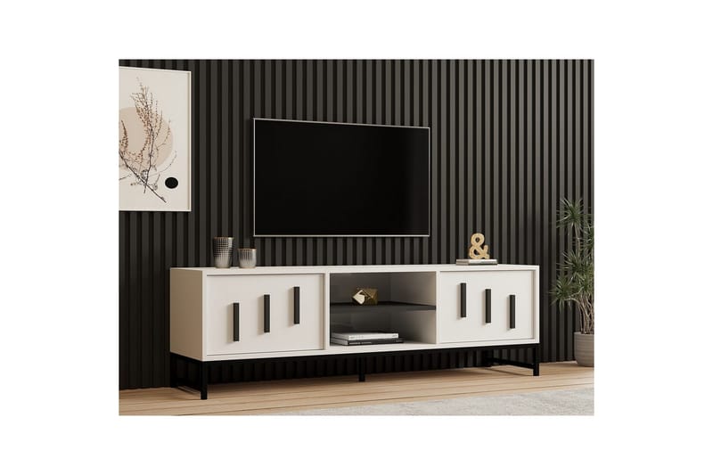 Form TV-benk 160 cm - Hvit - Møbler - Mediamøbel & tv møbel - TV-benk & mediabenk