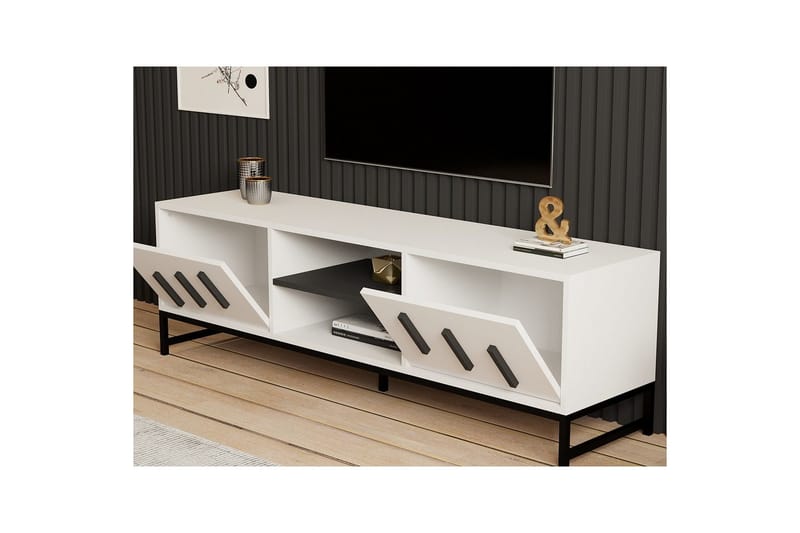Form TV-benk 160 cm - Hvit - Møbler - Mediamøbel & tv møbel - TV-benk & mediabenk