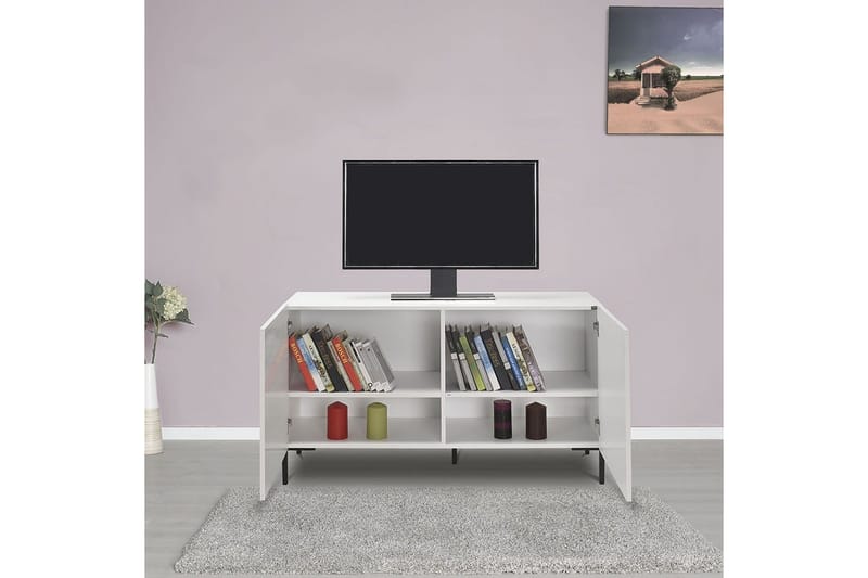 Galnor TV-benk 120 cm - Hvit - Møbler - Mediamøbel & tv møbel - TV-benk & mediabenk