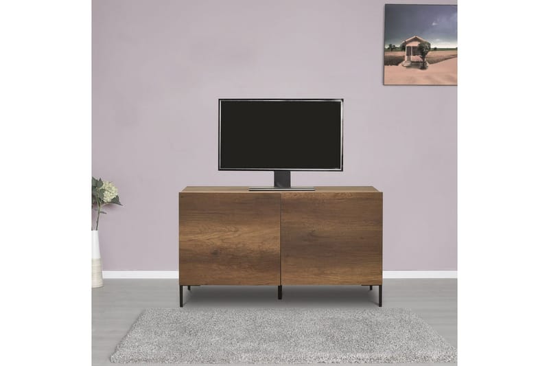 Galnor TV-benk 120 cm - Mellomfarget tre - Møbler - Mediamøbel & tv møbel - TV-benk & mediabenk