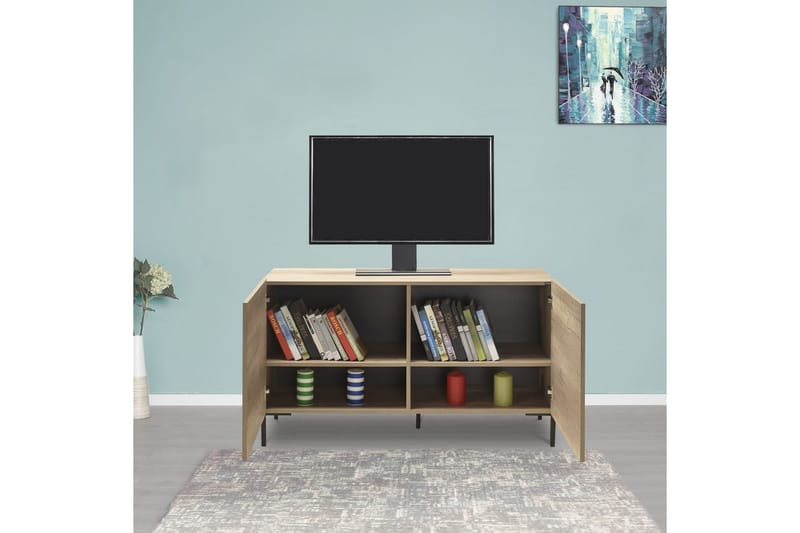 Galnor TV-benk 120 cm - Taupe - Møbler - Mediamøbel & tv møbel - TV-benk & mediabenk