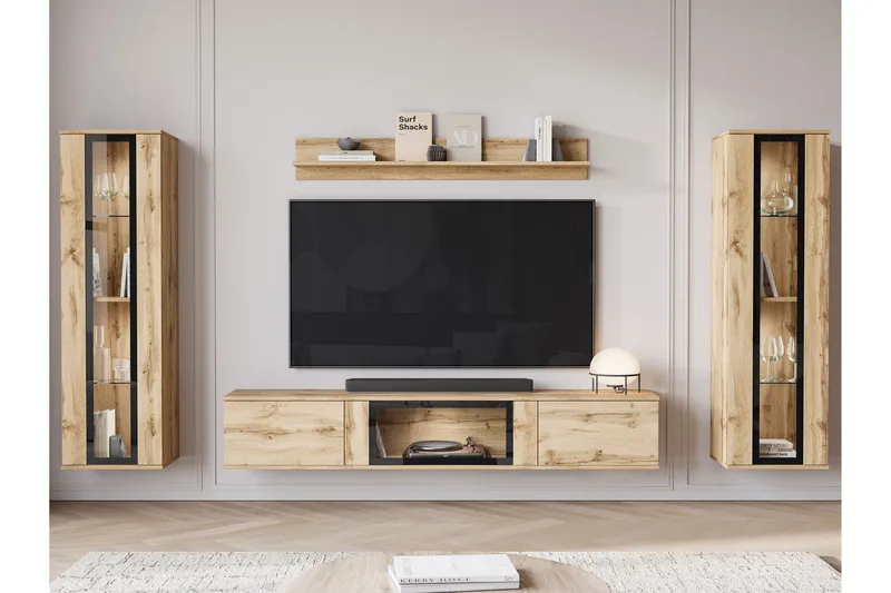 Gammelt Tv-Møbelsett - Beige - Møbler - Mediamøbel & tv møbel - TV-møbelsett