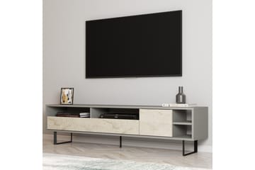 Gazali TV-benk 180 cm - Grå/Travertin - Møbler - Mediamøbel & tv møbel - TV-benk & mediabenk