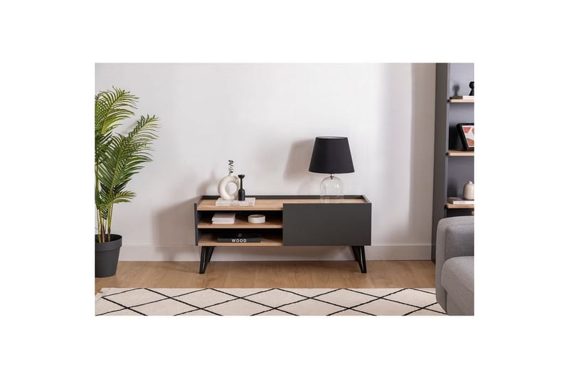 Giancarlo TV-benk 120 cm - Blå/Antrasitt - Møbler - Mediamøbel & tv møbel - TV-benk & mediabenk