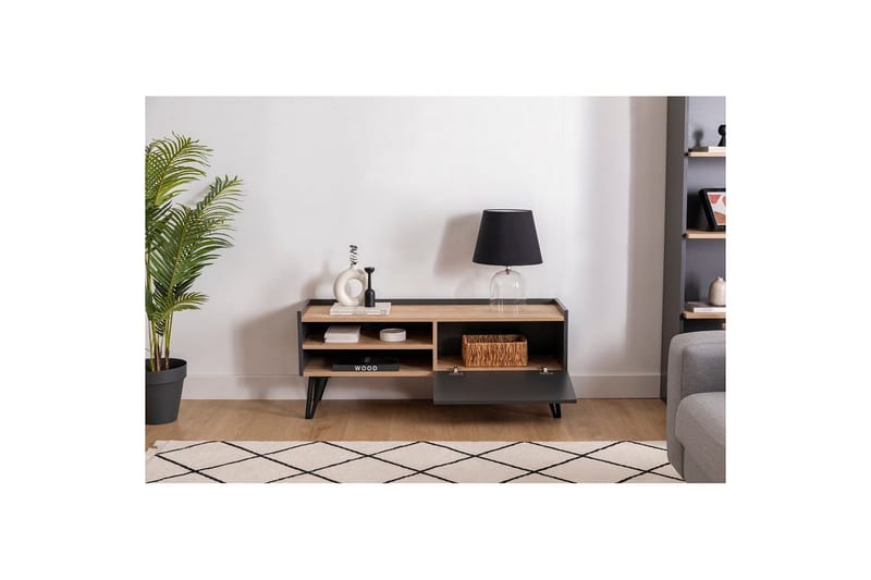 Giancarlo TV-benk 120 cm - Blå/Antrasitt - Møbler - Mediamøbel & tv møbel - TV-benk & mediabenk