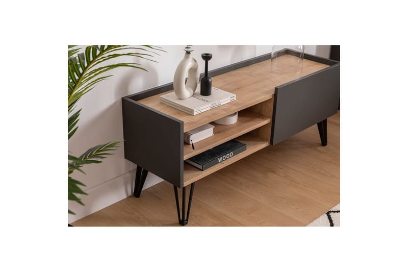 Giancarlo TV-benk 120 cm - Blå/Antrasitt - Møbler - Mediamøbel & tv møbel - TV-benk & mediabenk