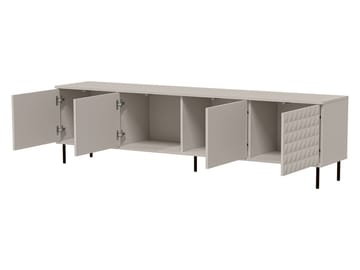 Granica Gulvstående TV-benk 200 cm med Oppbevaring i Malt Tre - Beige - Møbler - Mediamøbel & tv møbel - TV-benk & mediabenk