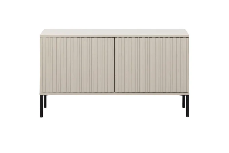 Gravure Gulvstående TV-benk 100 cm med Oppbevaring i Malt Tre - Beige - Møbler - Mediamøbel & tv møbel - TV-benk & mediabenk