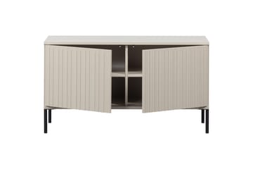 Gravure Gulvstående TV-benk 100 cm med Oppbevaring i Malt Tre - Beige - Møbler - Mediamøbel & tv møbel - TV-benk & mediabenk