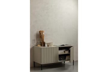 Gravure Gulvstående TV-benk 100 cm med Oppbevaring i Malt Tre - Beige - Møbler - Mediamøbel & tv møbel - TV-benk & mediabenk