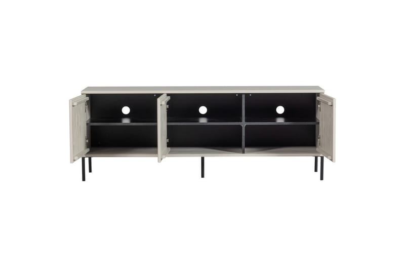 Gravure Gulvstående TV-benk 150 cm med Oppbevaring i Mørkt Tre - Lys Beige - Møbler - Mediamøbel & tv møbel - TV-benk & mediabenk