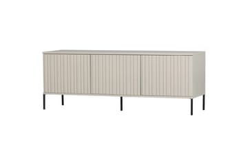 Gravure Gulvstående TV-benk 150 cm med Oppbevaring i Mørkt Tre - Lys Beige - Møbler - Mediamøbel & tv møbel - TV-benk & mediabenk