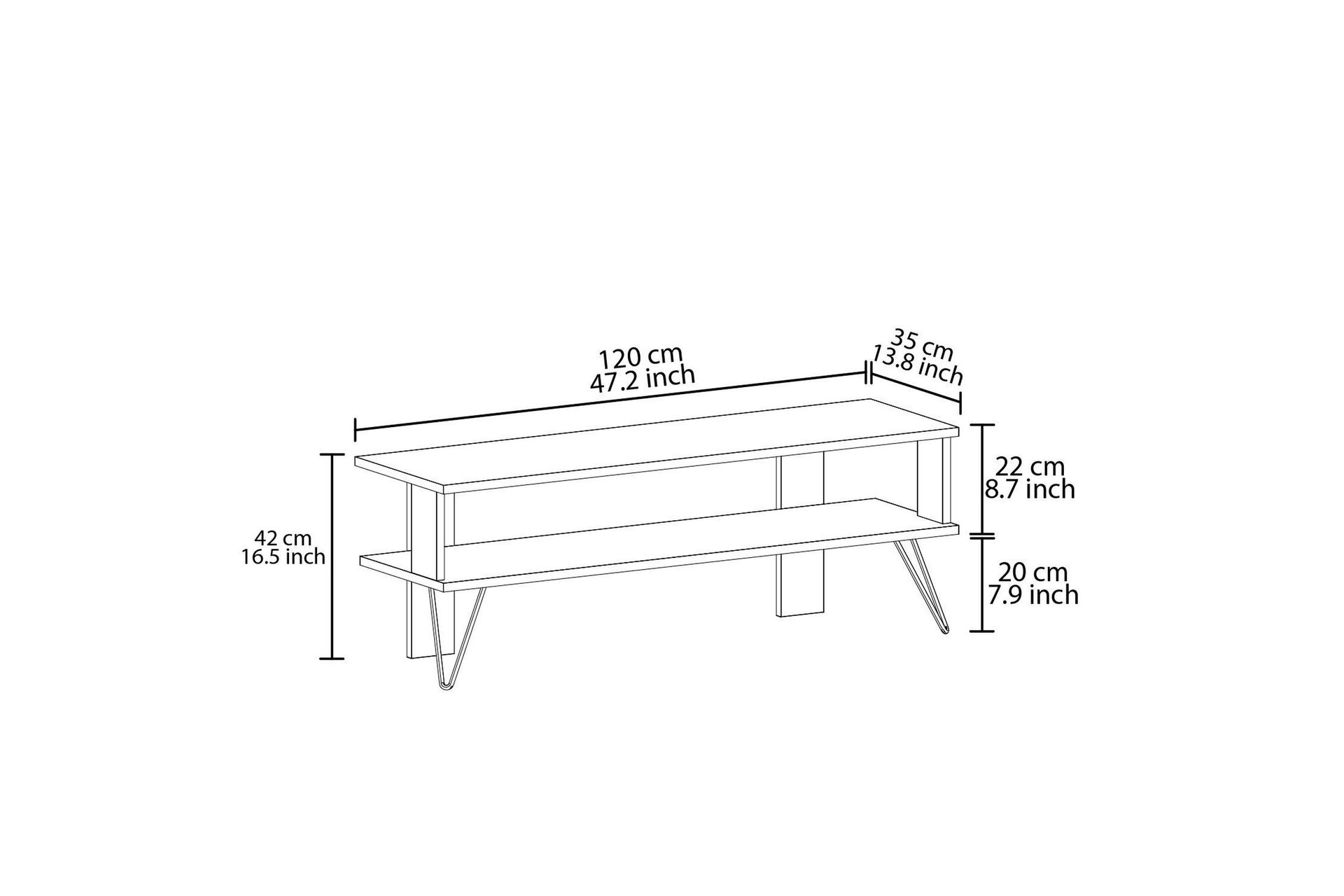 Greger TV-benk 120 cm - Eik - Møbler - Mediamøbel & tv møbel - TV-benk & mediabenk