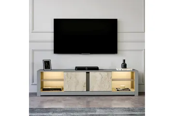Griselda TV-benk 180 cm - Grå/Travertin - Møbler - Mediamøbel & tv møbel - TV-benk & mediabenk