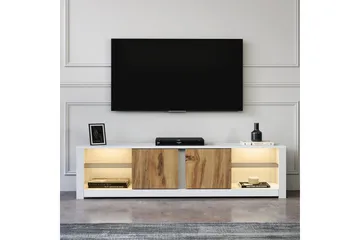 Griselda TV-benk 180 cm - Hvit/Eik - Møbler - Mediamøbel & tv møbel - TV-benk & mediabenk