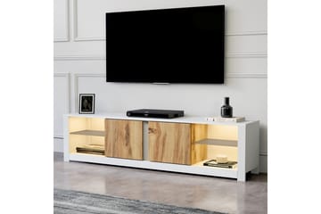 Griselda TV-benk 180 cm i Eik - Hvit - Møbler - Mediamøbel & tv møbel - TV-benk & mediabenk
